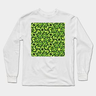 Vegetarian Kaleidoscope, Fruit Fantasy Patterns. 2 Cucumbers Long Sleeve T-Shirt